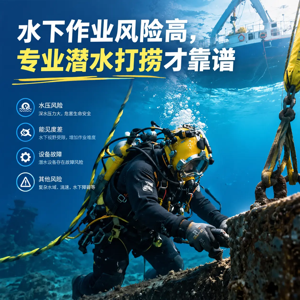 水下作业风险高，襄阳专业潜水打捞才靠谱